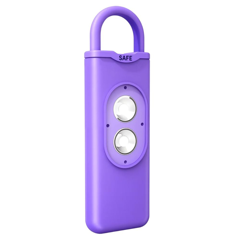 Purple 130Db Safety Alarm With Strobe Light, Usb Rechargeable Self Defense Keychain For Women 9455672034661