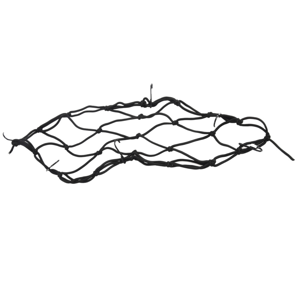 Bungee Motorcycle Helmet Cargo Net 6 Hooks Luggage/Package Cargo Net Load Cover Cord Web Black 4714120663446