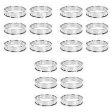 18 PCS Cooking Round Cake Ring Mold, Stainless Steel Muffin Tart Rings, Molds Double Rolled Crumpet Circular Pastry