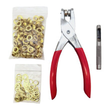 100 Stück 6 mm Metallösen-Ösen mit Installationszange für
