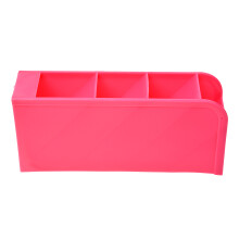 1PC Multifunctional Socks/Underwear Organizer Stationery/Tableware Plastic Storage Box Cosmetics Makeup Organizer Box Rose red