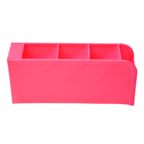 1PC Multifunctional Socks/Underwear Organizer Stationery/Tableware Plastic Storage Box Cosmetics Makeup Organizer Box Rose red