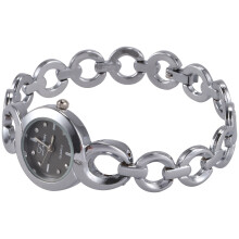 Lvpai Luxury Women Dress Watches Girls Quartz Watch Bracelet Watch Ladies Fashion Round Watch, P074 silver Black