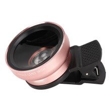 2-in-1 HD Phone Lens Kit Rose Gold, Wide & Macro, Universal Compatibility