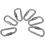 6 pcs Aluminum Alloy D-ring Locking Carabiner Light but Strong 3