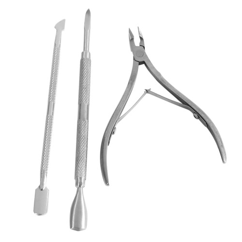 Nail Cuticle Nipper with Trimmers Pusher Pack of 3 Manicure Scraper Tool 1
