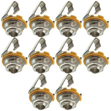 10 SZTUK Części Zamiennych do Gniazda Wejściowego Mono Jack 1/4" 6,35 mm do Gitary Elektrycznej i Basu