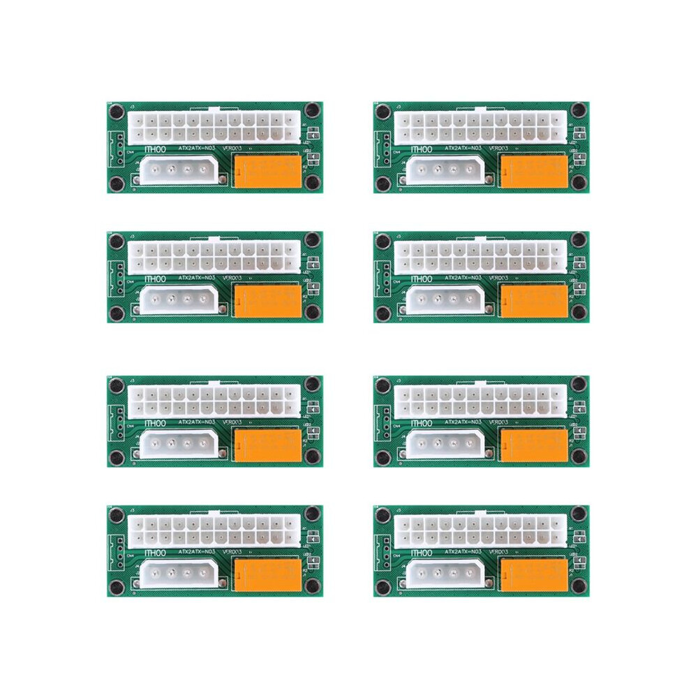 Photos - Cable (video, audio, USB) 8 Pack Dual PSU Multiple Power Supply Adapter,Add2Psu ATX 24 Pin to 4Pin Connector for BTC Miner