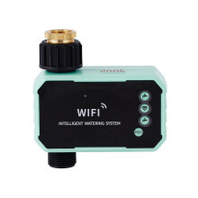 Controlador de Irrigação Solar Wi-Fi com Temporizador, Sistema de Irrigação Automático Inteligente para Torneira de Jardim com Rosca de 3/4"