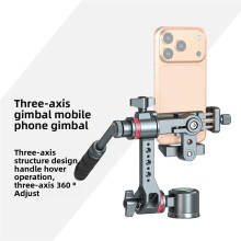 3-Axis Universal Phone Gimbal, Tilt Adjustable 360 Rotation Stabilizer for Phone Android Mobile, Live Streaming Vlog