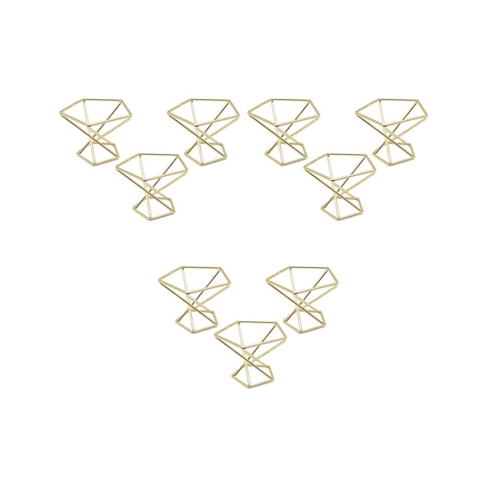 9 Pcs Geometric Air Plant Holder Airplants Rack Metal Plants Stand Planter Shelves Himmeli Decor Tillandsia Containers 6034079209433