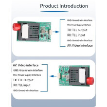 Glasfaserkonverter Singlemode Einzelfaser FC/UPC TX/RX 1-Kanal-Video + UART & TTL & SBUS zu Optischem Controller Masseanschluss