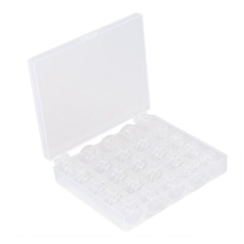 25 Pieces x Sewing accessories Plastic Bobbin Spools Thread Rope + Box packing for Sewing Machine