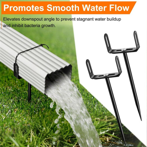 Downspout Bracket,Heavy Duty Size-Adjustable Storm-Proof Downpipe Bracket,Easy Install,for Lawn,Yard & Industrial Use