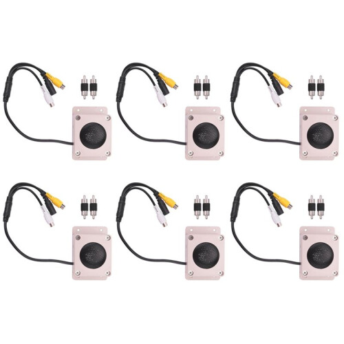 6X Microphone Speaker Device for Security Camera Waterproof for IP Camera Audio Recording Two Way Radio Interphone