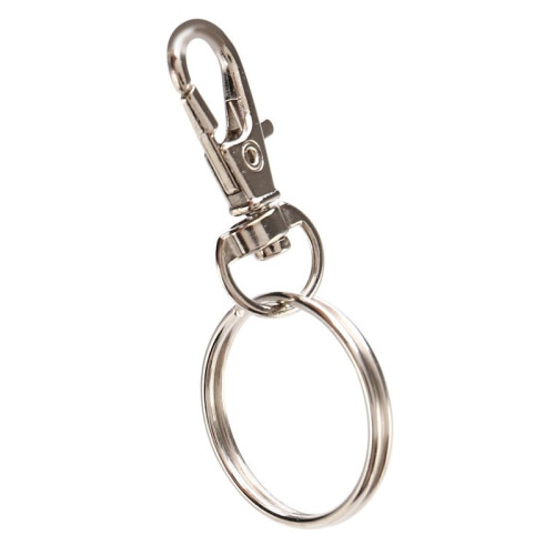 120 Pieces Key Ring Clip Hooks Twist Locks Lanyard Snap Hooks with Split Key Rings (Silver) 2
