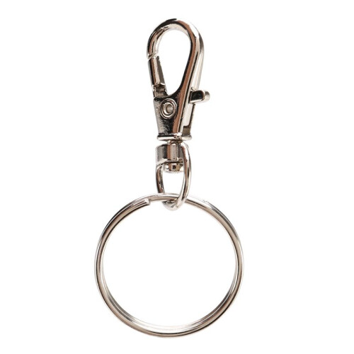 120 Pieces Key Ring Clip Hooks Twist Locks Lanyard Snap Hooks with Split Key Rings (Silver) 2