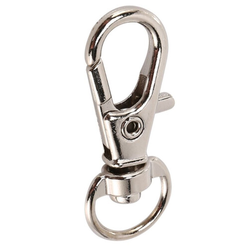 120 Pieces Key Ring Clip Hooks Twist Locks Lanyard Snap Hooks with Split Key Rings (Silver)