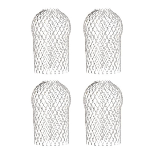 4 Pcs Gutter Downspout Guards 3.5 Inch Aluminum Leaf Filter Strainer Expandable Gutter Downspout Protector
