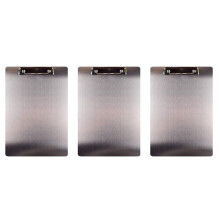 3X Metalowy Schowek Folder A4 Ze Stali Nierdzewnej Clip Board Bill Folder do Przechowywania Pisania File Board Menu Szyna dla Firm