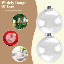Transparante Kerstballen Plastic Doorzichtig DIY Hangende Bal Snuisterij Ornamenten Kerstversiering voor Thuis Kerstboom
