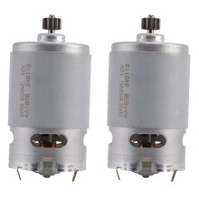 2X RS550 12V Gleichstrommotor DIY Elektro Werkzeug Kit mit 12 Zahn Zwei-Gang Getriebe und Getriebe mit Hohem Drehmoment für Elektrobohr