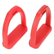 Horse Riding Stirrups Rubber Pad, Slip-Resistant, Red, S Size