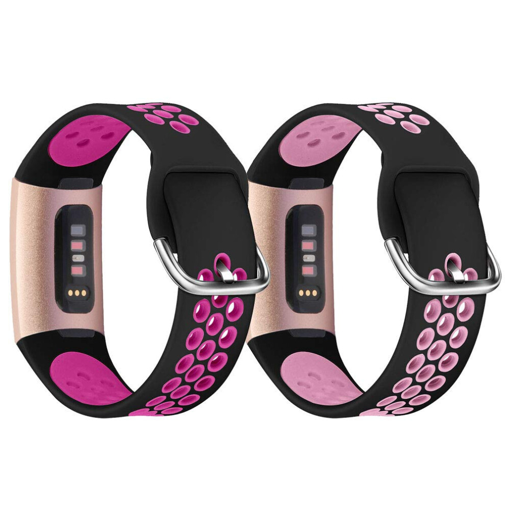Replacement Sport Strap Breathable Air Hole Design Large Small Adjustable For Fitbit Charge 4 And 3 Bands 9455672035750