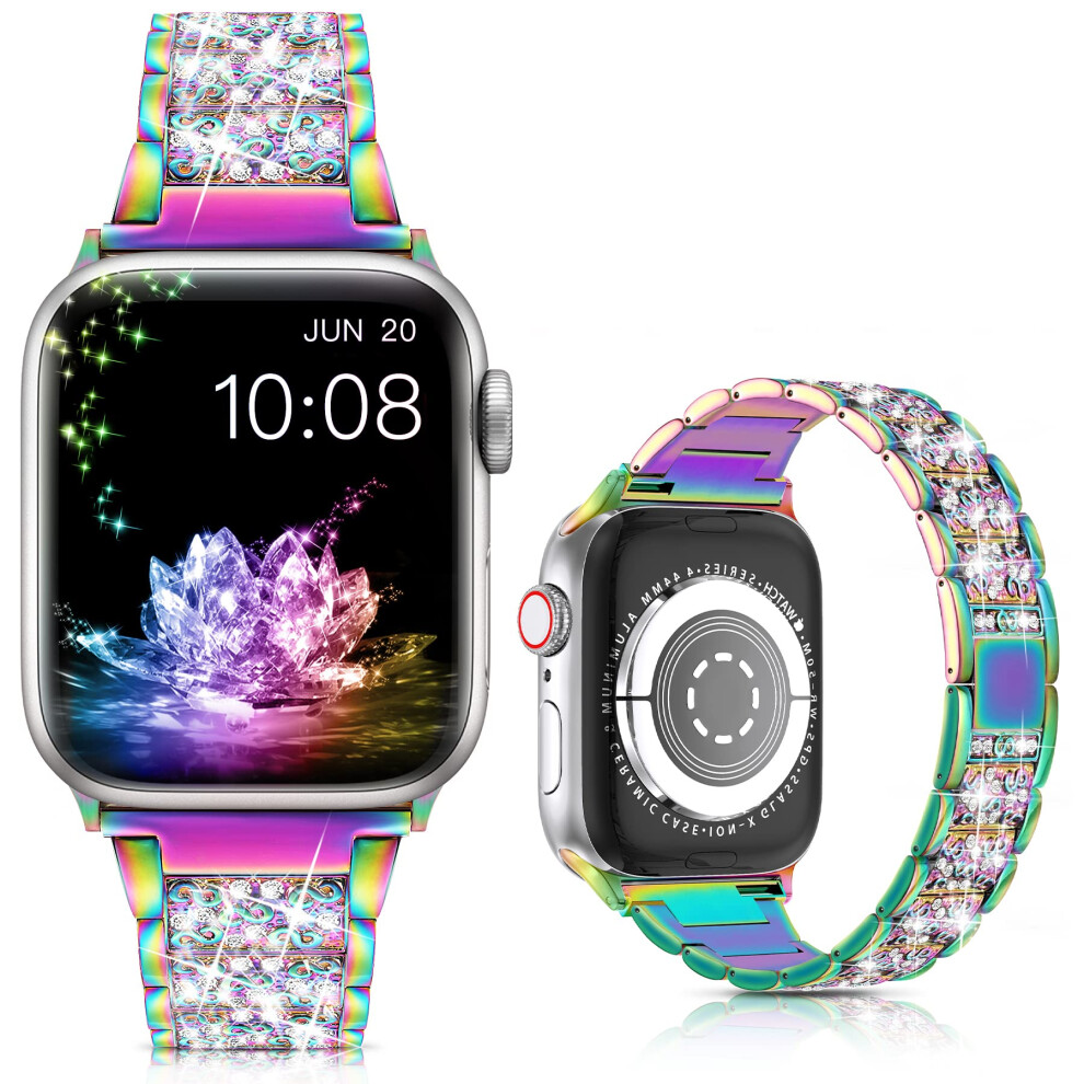 Band For Apple Watch 38Mm 40Mm 41Mm Diamond Rhinestone Stainless Steel Replacement Bracelet 9092120536010