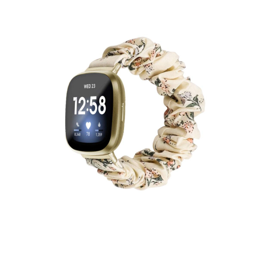 Elastic Fabric Band For Fitbit Versa 3 And Sense, Breathable Comfortable Replacement Strap With Patterns 9455672036153