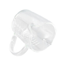 Reusable Glass Measuring Cup 500ml Double Spout Insulated Coffee Milk Cup