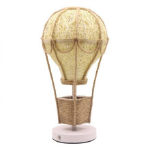 Handmade Rattan Weaving Hot Air Balloon Table Lamp Romantic Children Home Ornament Bedroom Study Atmosphere Lighting