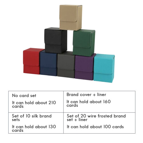 Card Case Deck Box Sleeved Cards Deck Game Box for  Binders: 100+, Black 2