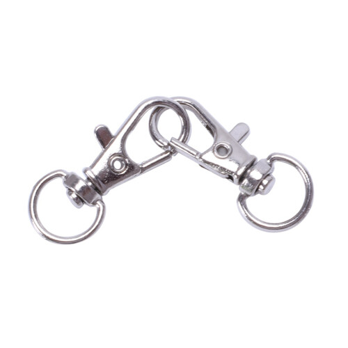 10pcs silver hooks 12mm x 30mm swivel trigger 2