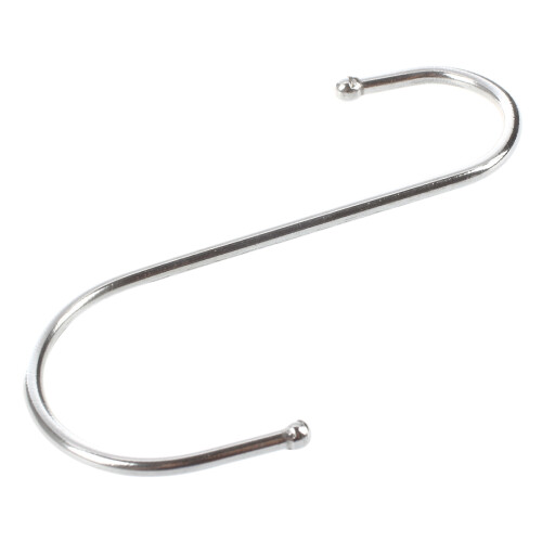 S Shape Stainless Steel Hanger Hook 10 Pcs Silver Tone 1
