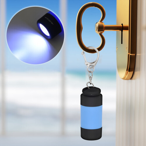 1 pcs USB  Torch Flashlight LED Portable Rechargeable with door key chain 2