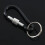 6 cm Long Black Aluminum Alloy Screw Locking Split Ring Keyring Carabiner Hook 6