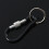 6 cm Long Black Aluminum Alloy Screw Locking Split Ring Keyring Carabiner Hook 7