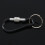 6 cm Long Black Aluminum Alloy Screw Locking Split Ring Keyring Carabiner Hook 8