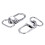 10pcs Mousquetons Pivotants de Couleur d'Argent 18mm x 33mm 4