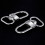 10pcs Mousquetons Pivotants de Couleur d'Argent 18mm x 33mm 6