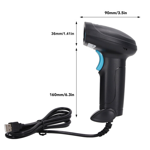 Portable 1D Barcode Scanner USB Wired High-Speed Decoding for Retail & Storage 1