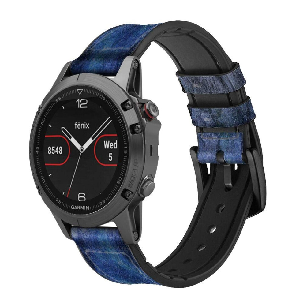 Watch Band 20Mm Leather And Silicone Strap For Garmin Approach S40 Venu Forerunner 245 645 9455672037167