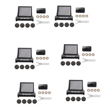 6X Solar Tpms Reifen Druck Alarm ÜBerwachungs System 4 Externes Automatisches Alarm System Reifen Druck Temperatur Warnung