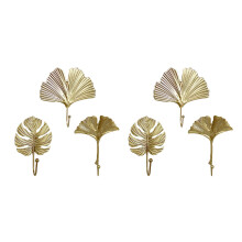 2X Vintage Kapstokken Muurhaken Decoratieve Haken Bladvorm Metalen Handdoekhaken Hanger Wandmontage Multifunctionele Haken B