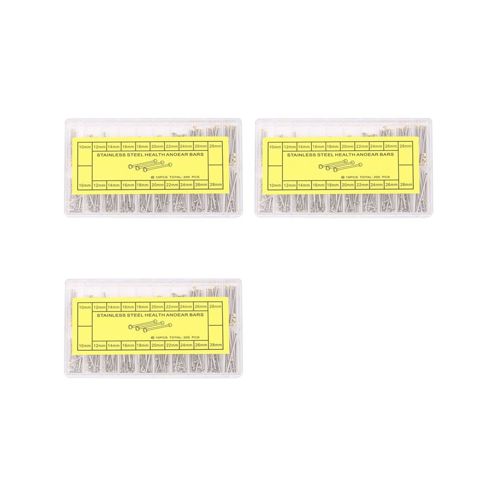 3 Box Watch Repair Tools Set Watch Strap Screws Assortment Tube Friction Pin Clasps Straps Bracelets Rivet Ends 10-28Mm 4711401651192