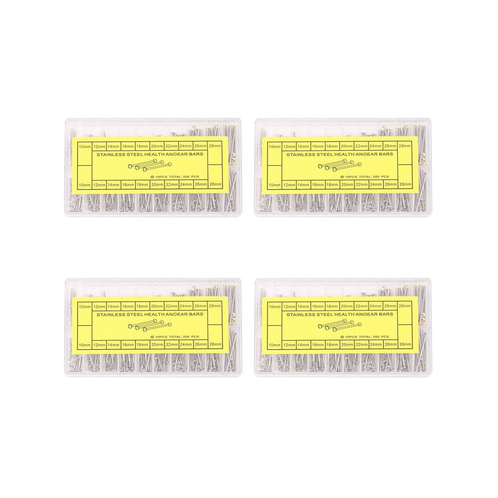 4 Box Watch Repair Tools Set Watch Strap Screws Assortment Tube Friction Pin Clasps Straps Bracelets Rivet Ends 10-28Mm 6031227348501