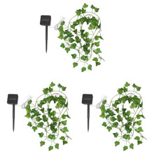3X Solar Lights Maple Leaf Fairy Lights Waterproof Outdoor Garland Solar Lamp Christmas for Garden Decoration-2M 20LED