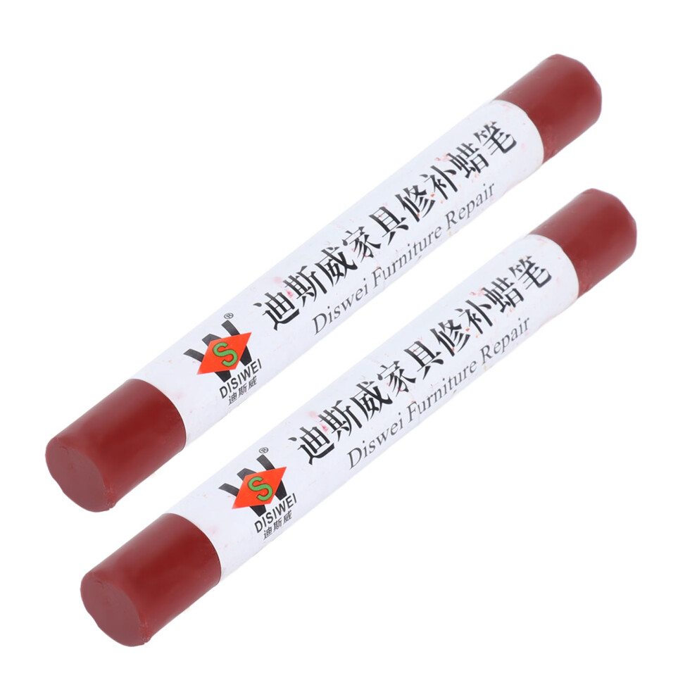 2Pcs Wood Furniture Scratch Repair Crayon 11Cm Wax Patch Pen 4931390626173