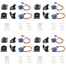 4 Ensemble de Plate-Forme de Caméra Anti-Vibration à Cardan Servo à Double Essieu PTZ Pan/Tilt avec Servo 2 Pièces 9G pour Assemblage de Drone FPV